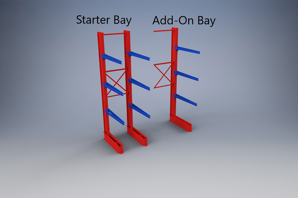 Cantilever Rack CAD Rendering